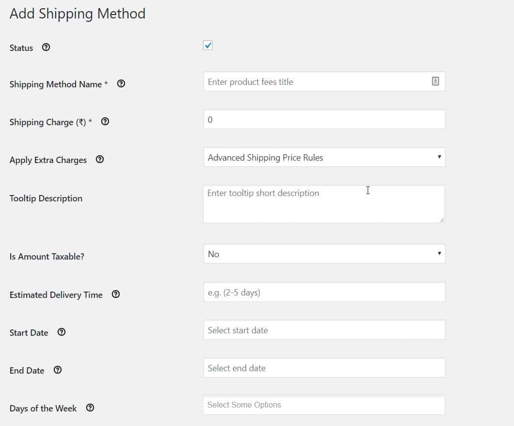 Advance Flat Rate Shipping