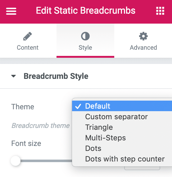 Breadcrumbs for Elementor