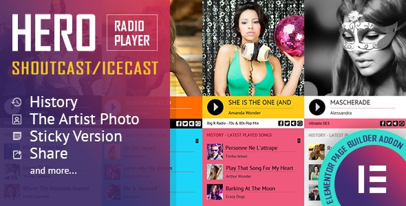 Hero – Shoutcast Icecast Radio Player