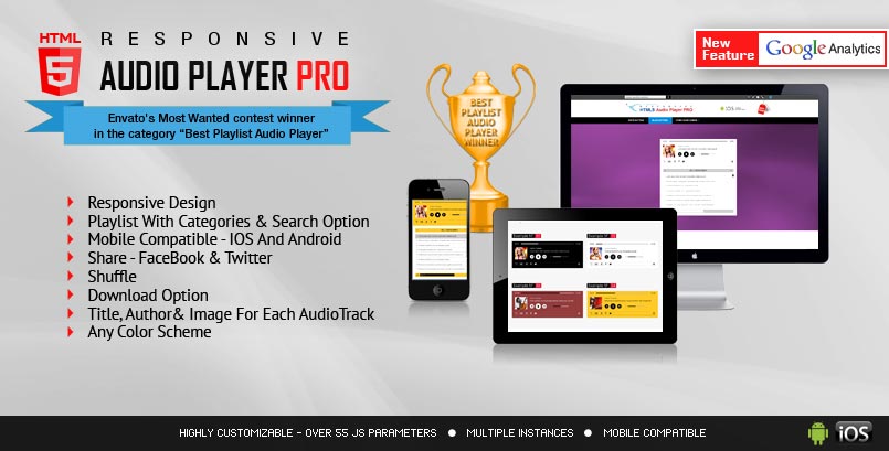 HTML5 audio player PRO jQuery plugin AP