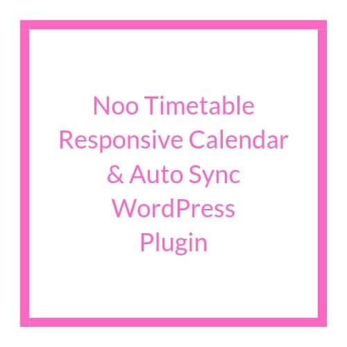 Noo Timetable Responsive Calendar Auto Sync WordPress Plugin