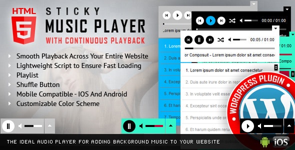 PREV Sticky Music Player WP